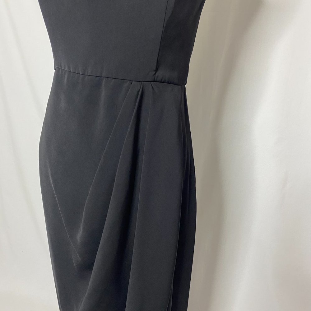 Shona Joy Black Strapless Draped Tulip Sweetheart Dress - Picture 9 of 11